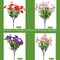 Artificial Outdoor Flowers 16 Bundles UV Resistant Morning Glory with Eucalyptus 4 Colors